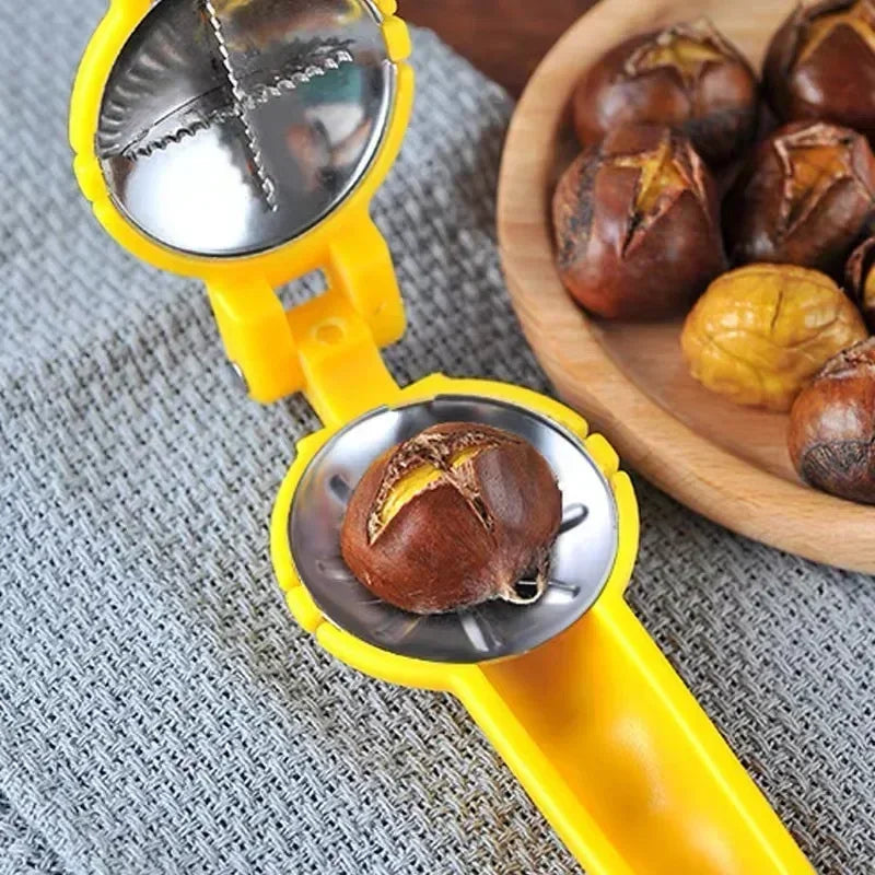 Stainless Steel 2-in-1 Chestnut & Walnut Cracker Nut Opener